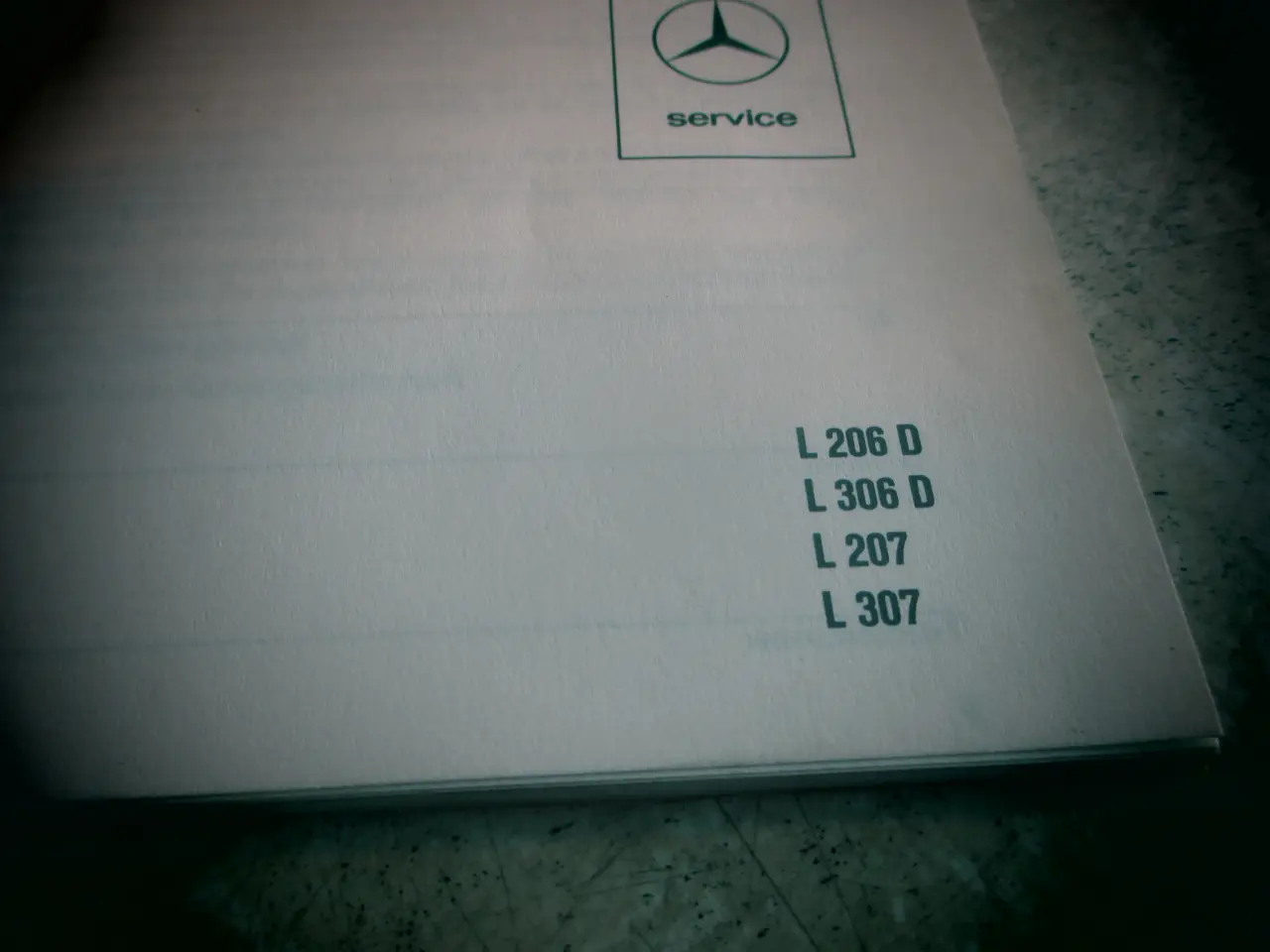 Billede 2 - Servicehæfte Mercedes L 206 D + L306 D