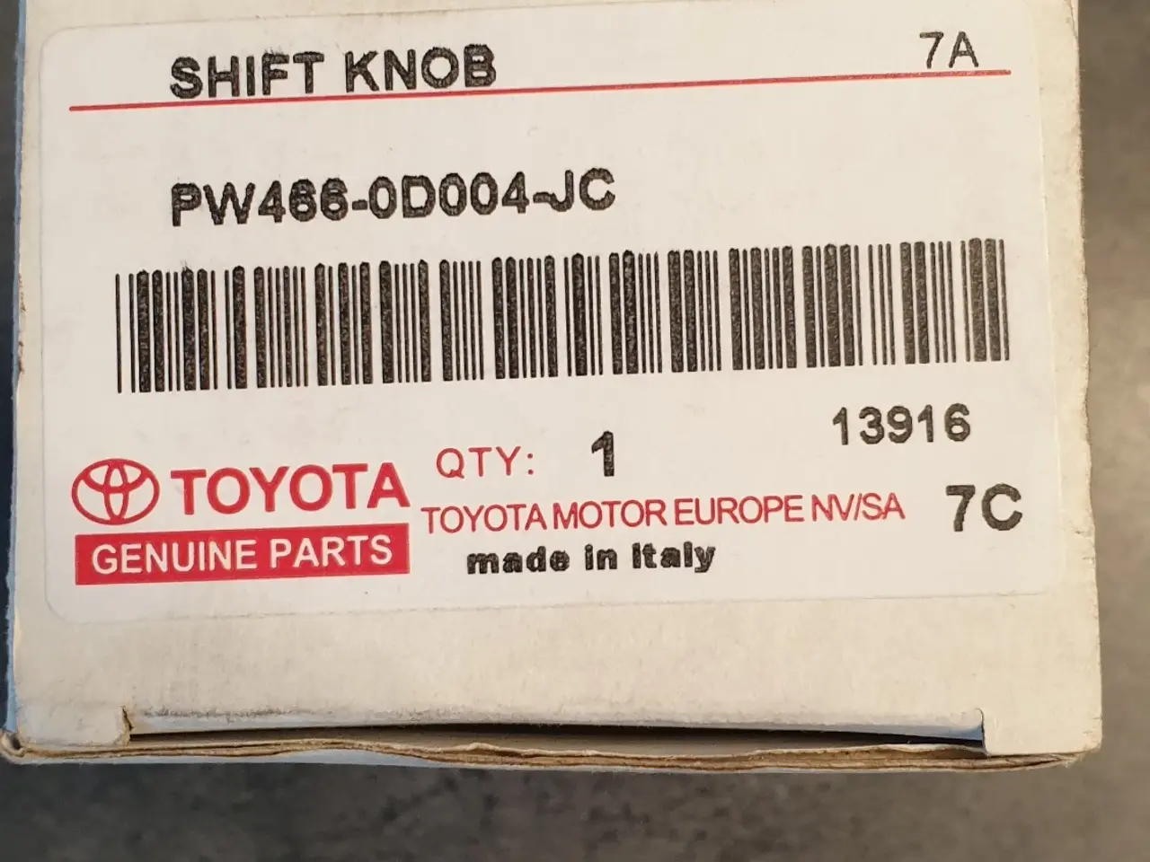 Billede 4 - Gearknop, Toyota Yaris CVT 2013-