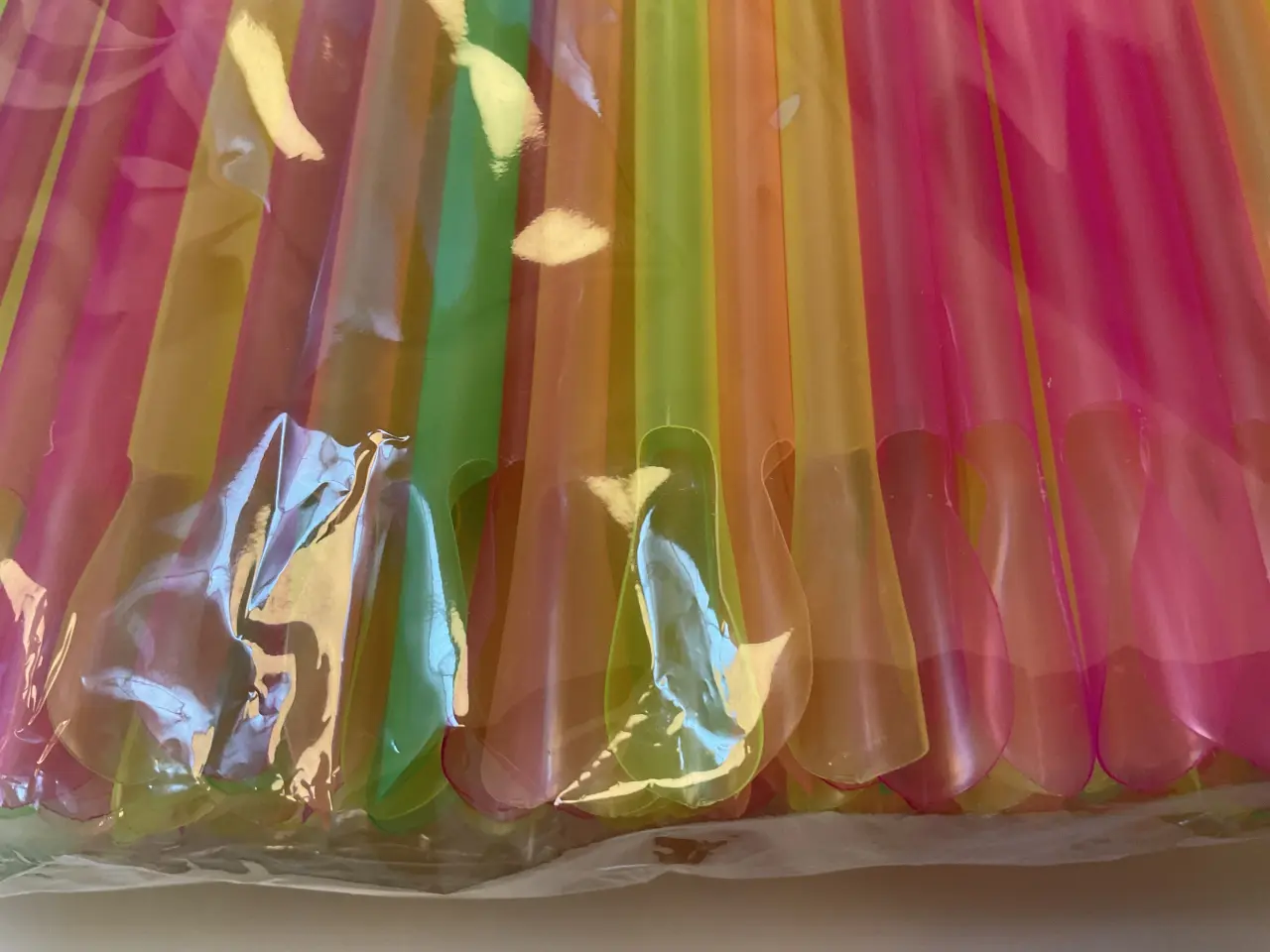 Billede 4 - 100 stk. Plastik sugerør med Ske ( Slushice sugerø