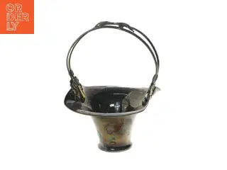 Dekorativ sølv vase med håndtag (str. Ø 12x19 cm)