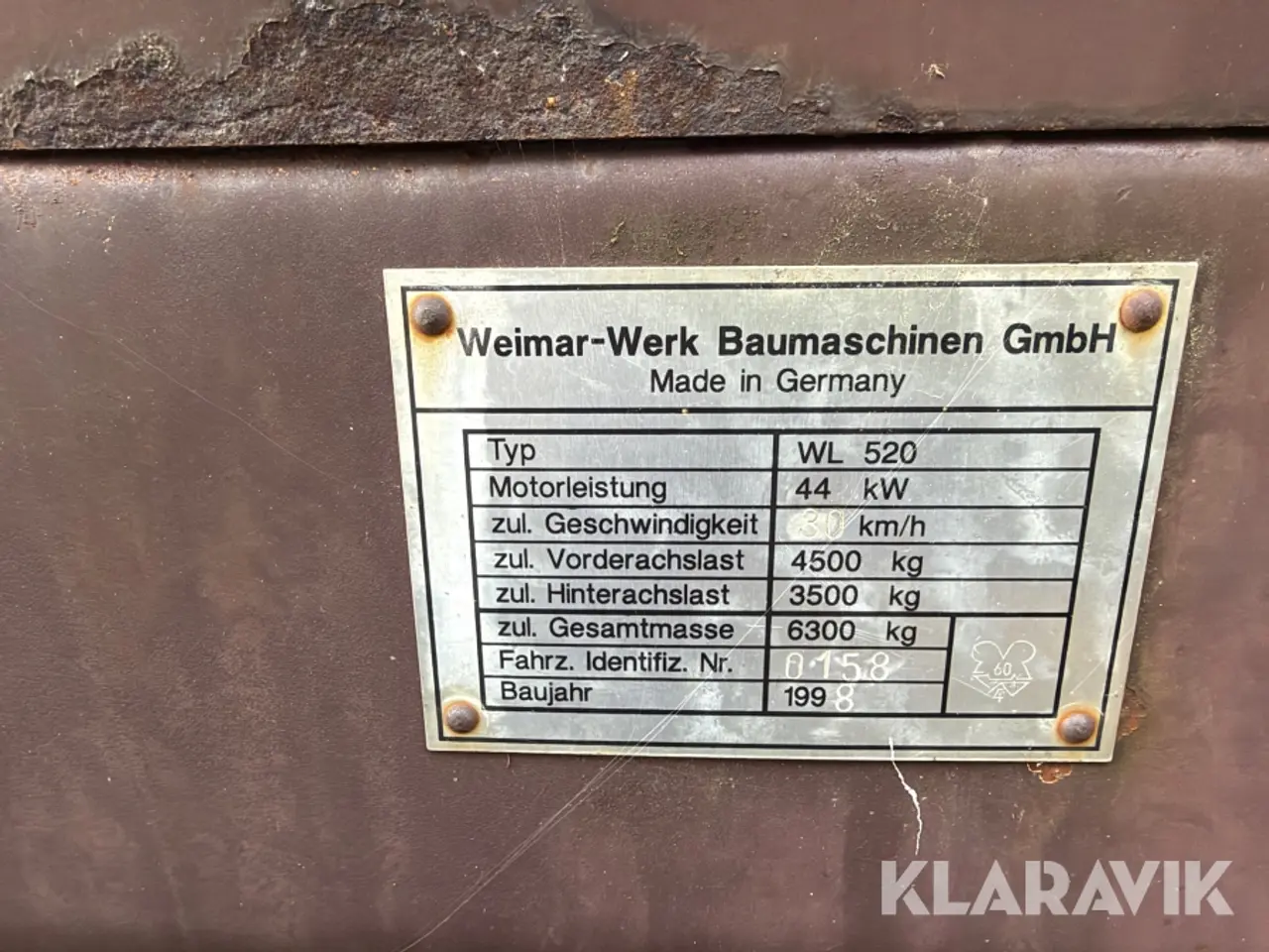 Billede 5 - Gummiged Weimar-Werk WL 520 Hydrema Weiimer WL-520