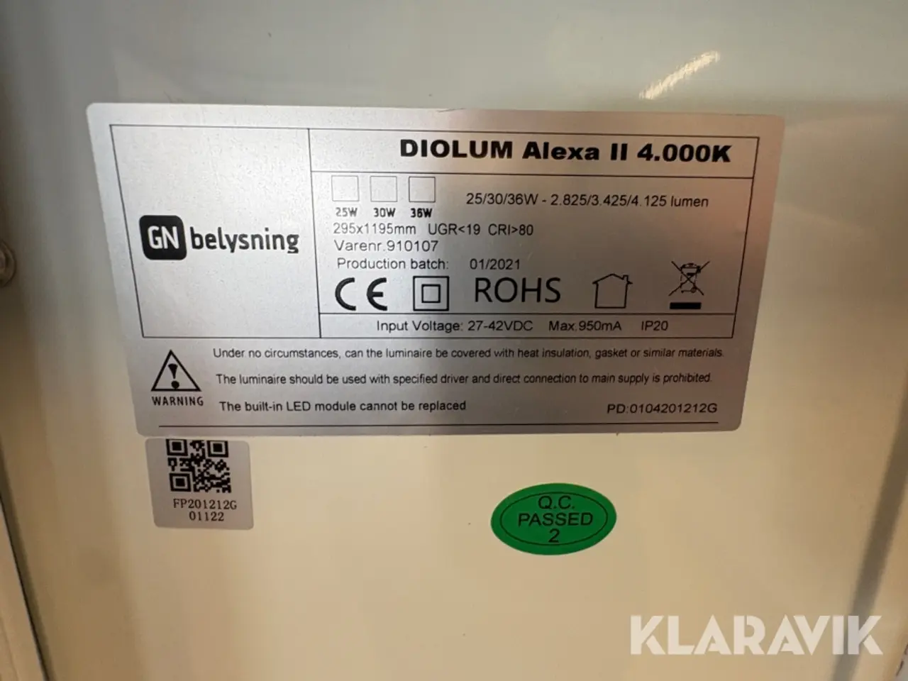 Billede 7 - LED paneler GN Belysning DIOLUM Alexa II - 115 styk