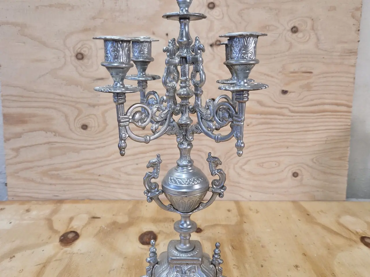 Billede 3 - 2 femarmede kandelabere 44 cm høj