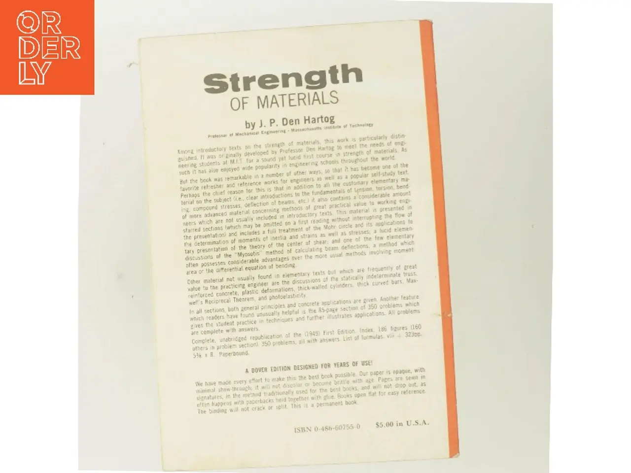 Billede 3 - Strength of Materials af J. P. Den Hartog (Bog)
