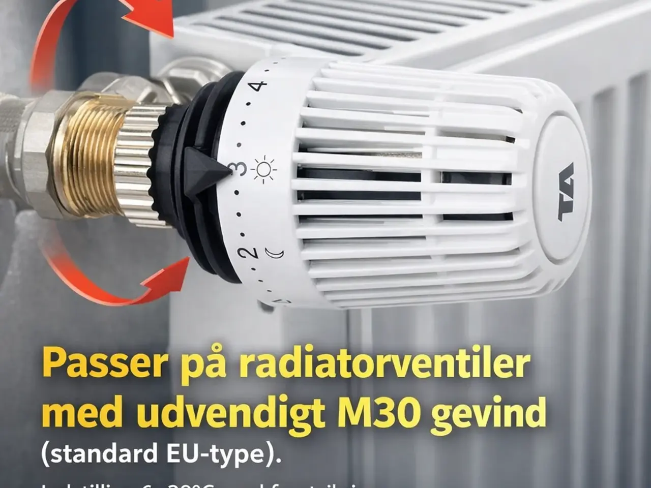 Billede 1 - TA Radiatortermostat – M30‑gevind, nem og effektiv