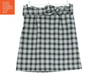 Sort- og hvidternet nederdel fra H&M (str. S)