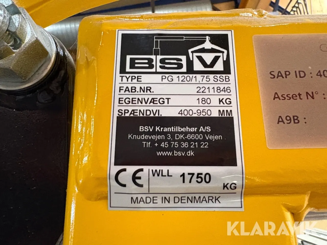 Billede 12 - Palleåg BSV PG120/1,75 SSB 1 styk
