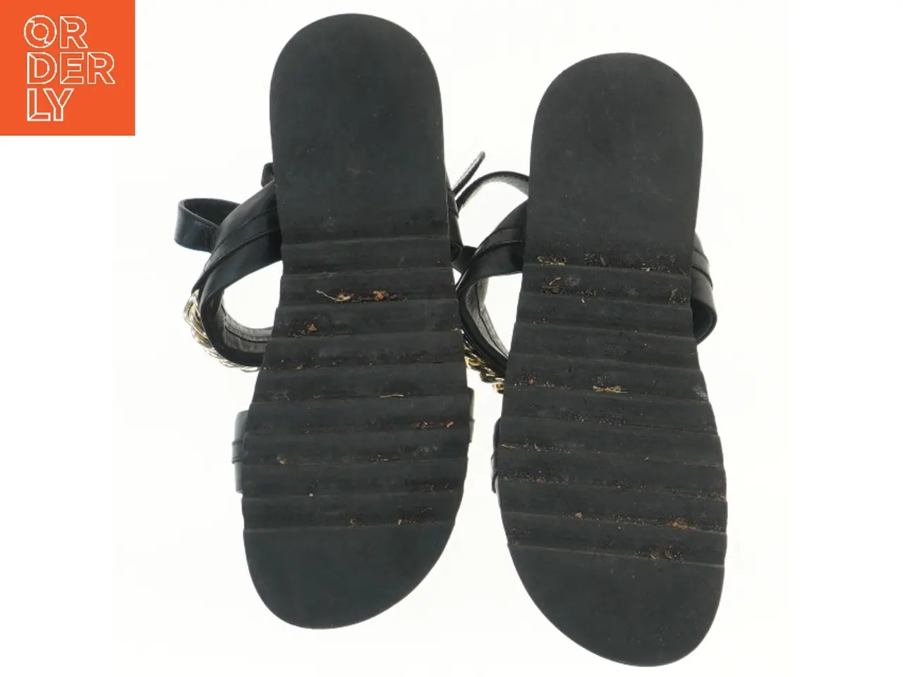 Billede 3 - Sort sandaler med guldkæder, str. 29 cm fra Billi Bi (str. 29 cm)