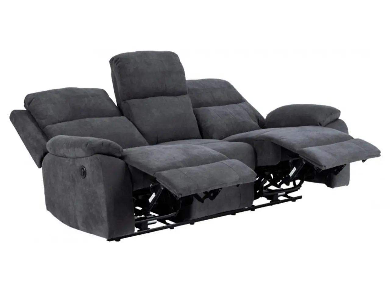 Billede 9 - Mora 3+2 personers sofasæt med elektrisk recliner grå  stof