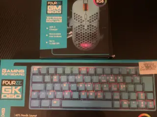 Gaming keyboard + trådløs gaming mus – NYE