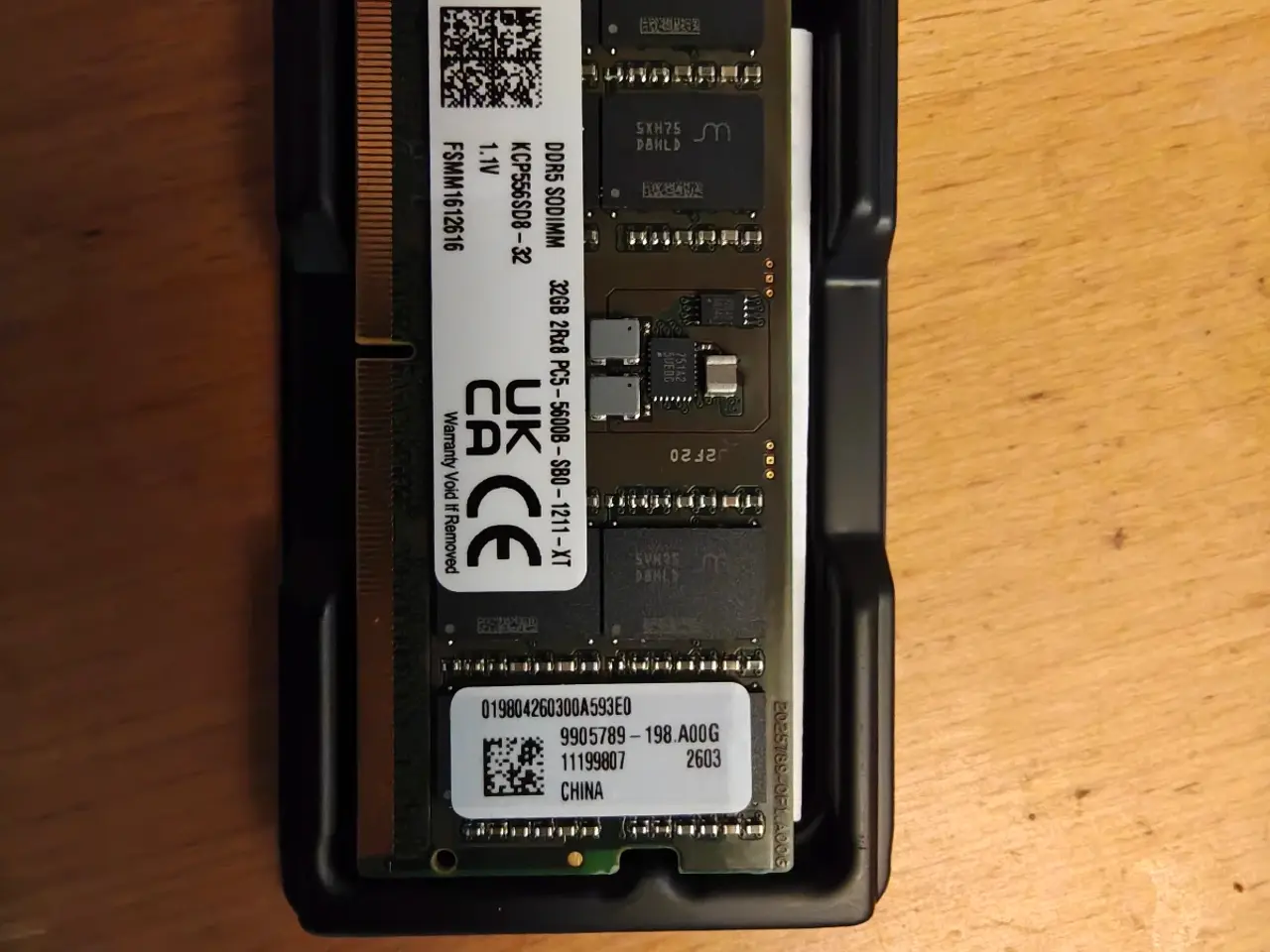 Billede 3 - Kingston 32 gb ddr5 5600 MHz So-dimm ram