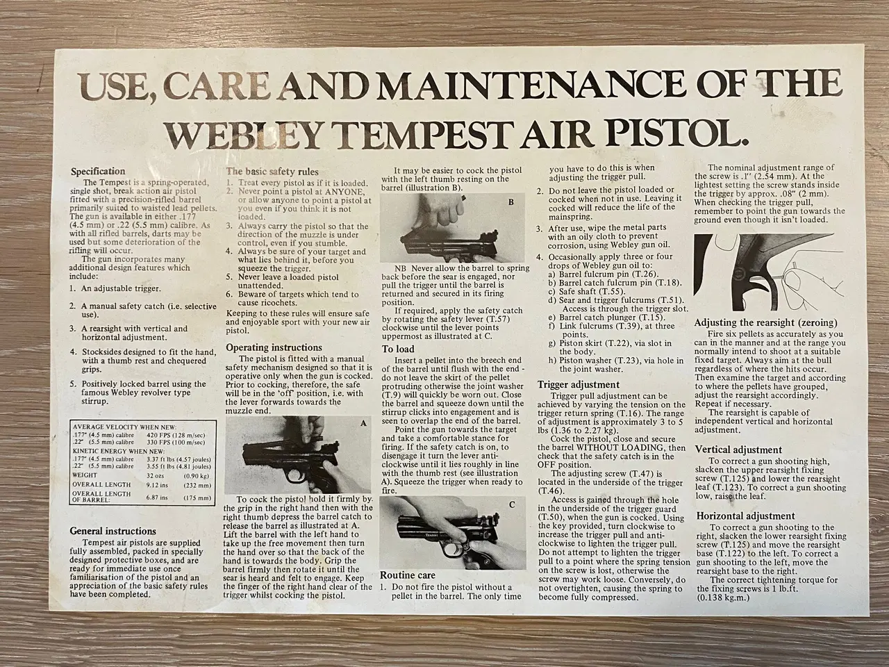 Billede 3 - Luftpistol Webley Tempest