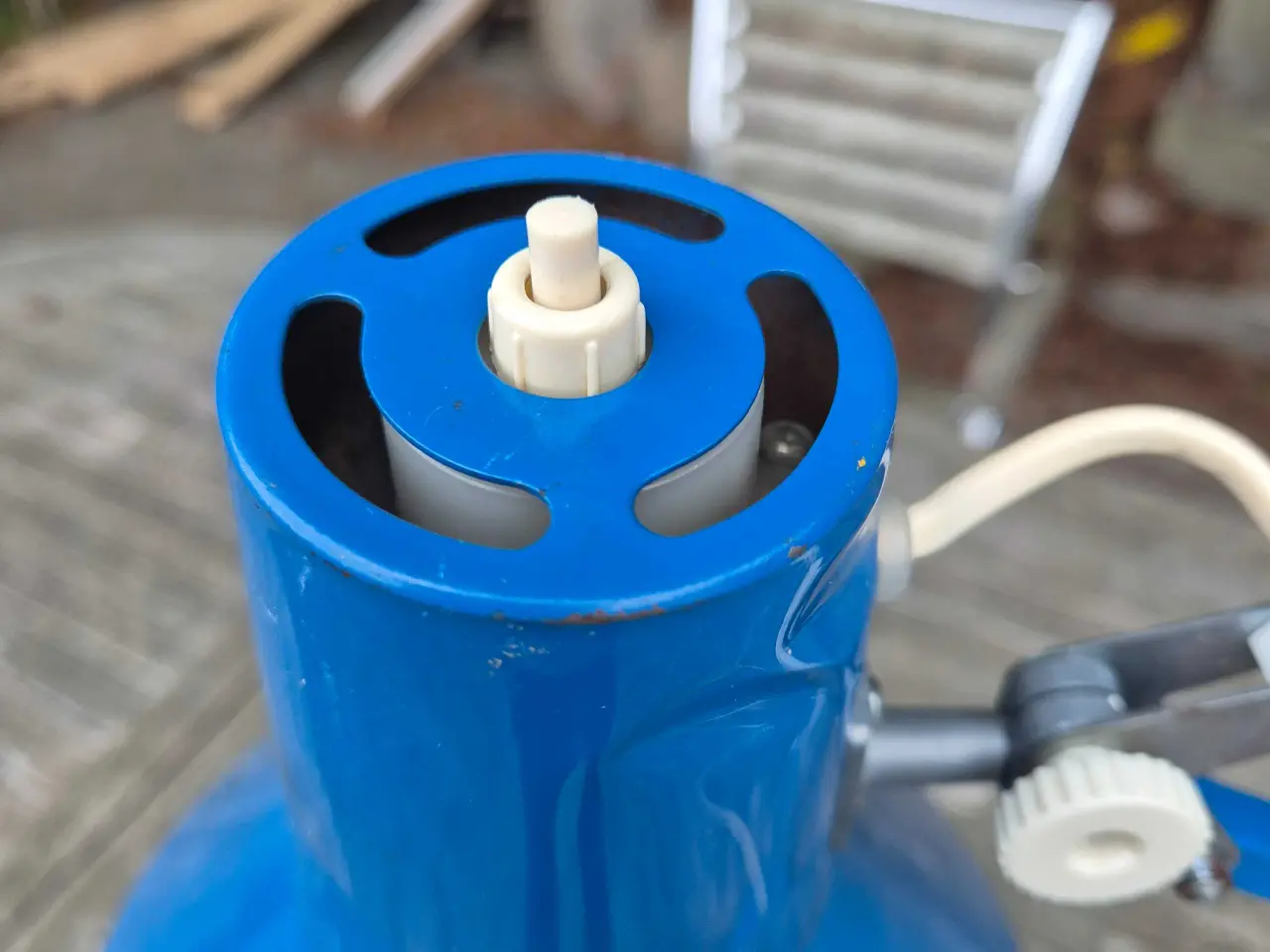 Billede 6 - Blå arkitektlampe på rund fod