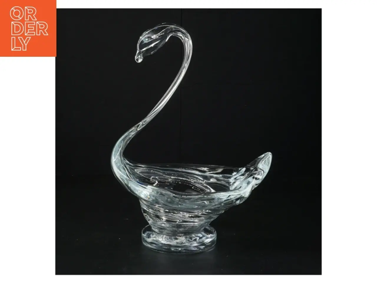 Billede 1 - Glas svanefigur (str. 28 x 20 cm)