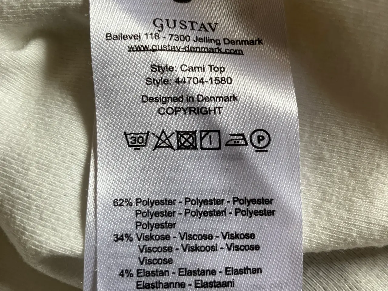 Billede 4 - Lækker top fra Gustav i hvid str. s i polyester mm