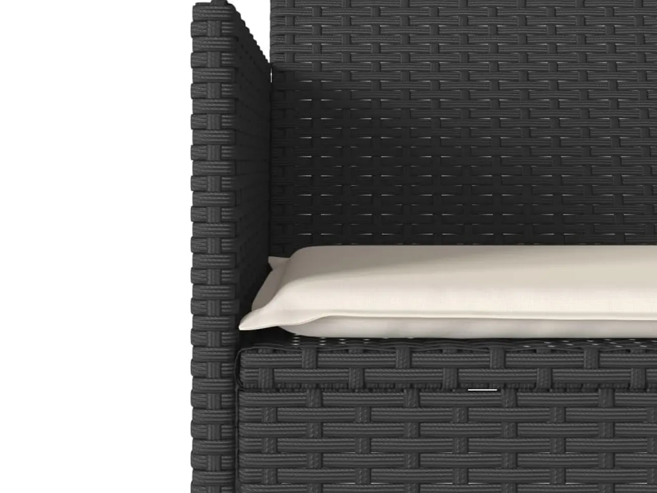 Billede 7 - 2-personers havesofa i polyrattan med bord og hynder - sort