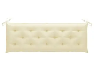 Hynde til havebænk 150x50x7 cm oxfordstof cremehvid