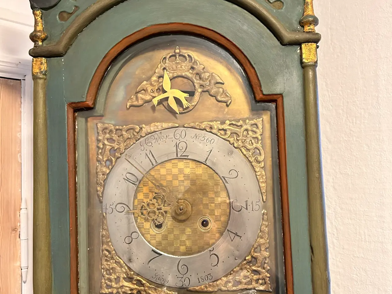 Billede 2 - Unikt fynsk Køng standur (år 1803) af urmager J.C.
