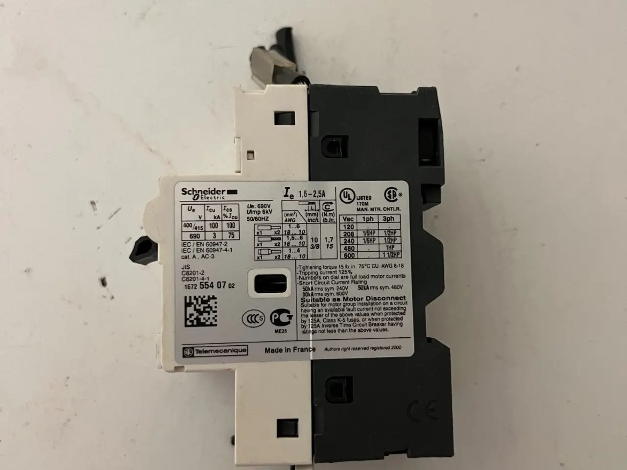 Billede 4 - Schneider Electric GV2-RT07 Motor automatsikring