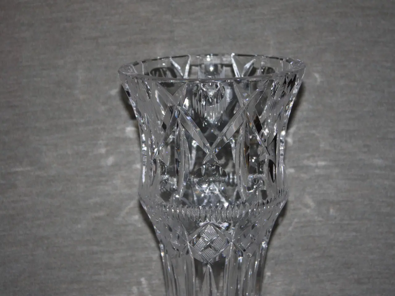 Billede 2 - Krystal vase højde 21 cm