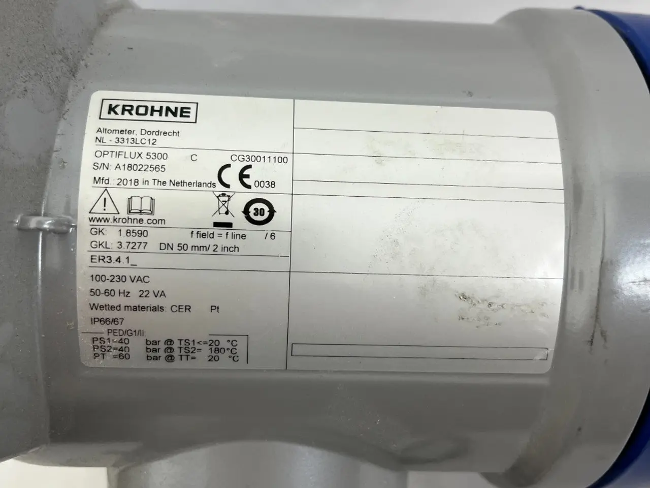 Billede 2 - Krohne OPTIFLUX 5300 DN50 Electromagnetic CER Pt