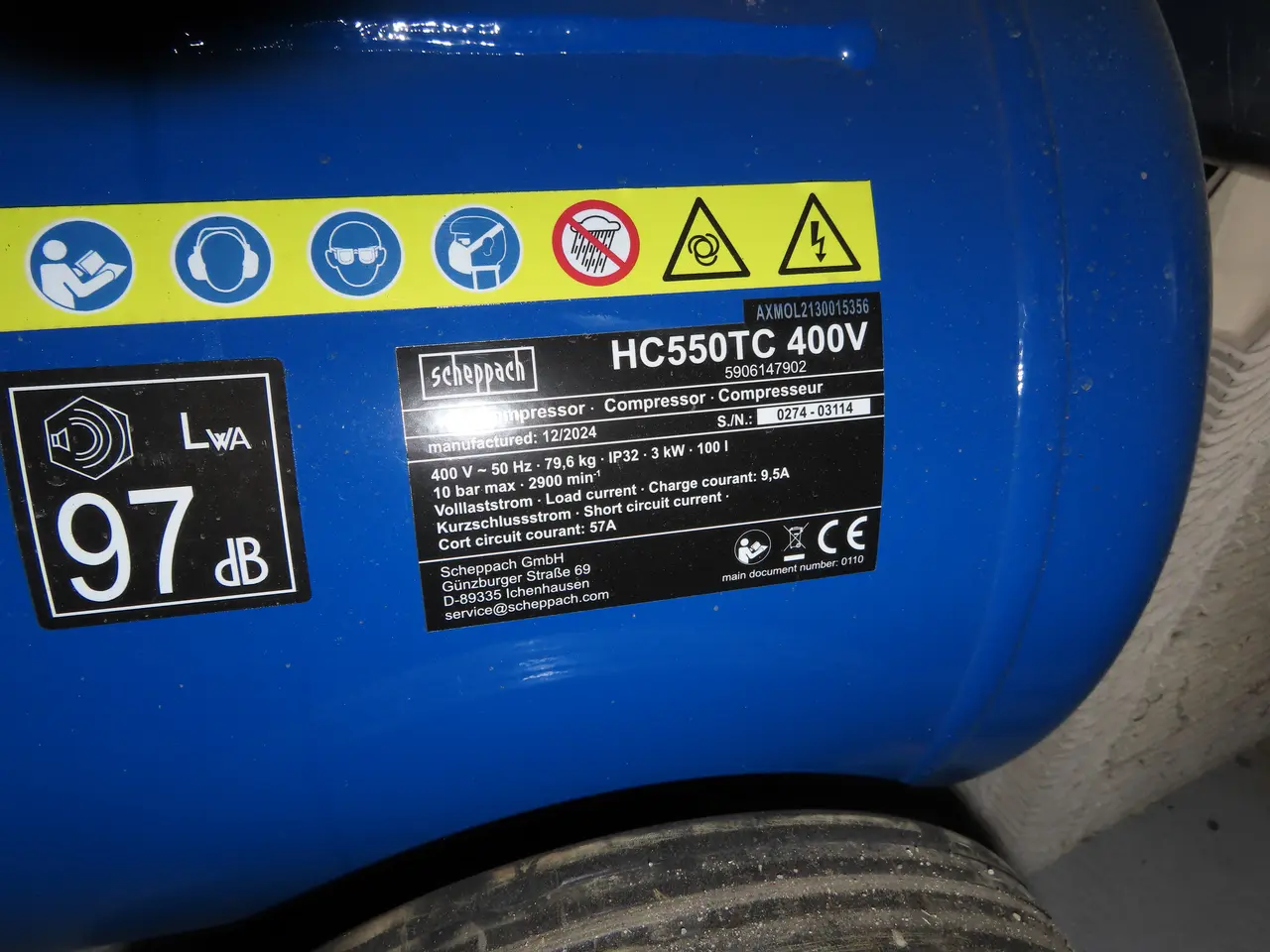 Billede 4 - Kompressor SCHEPPACH HC500TC 400V