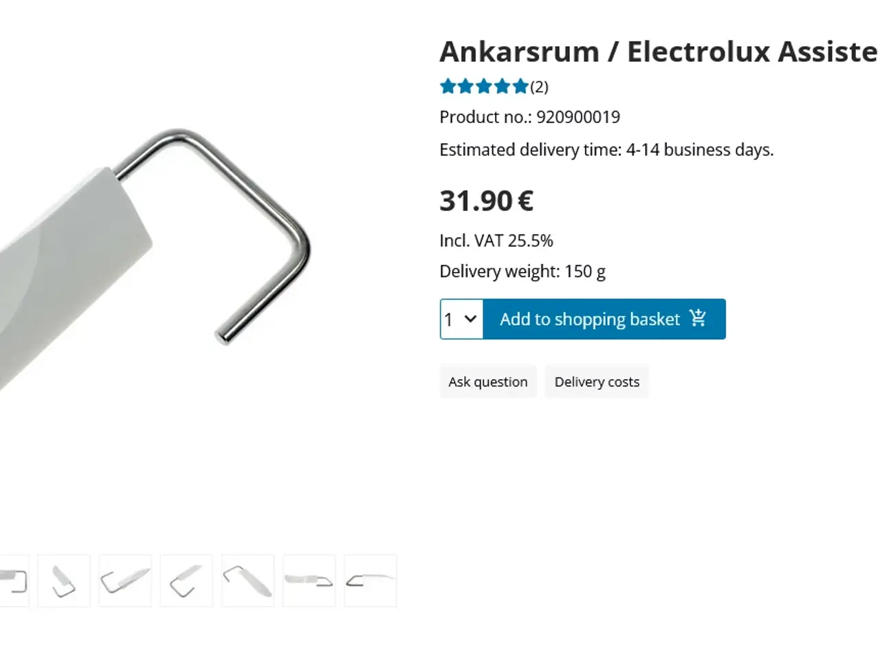 Billede 2 - Kantskraber Ankarsrum Electrolux Assistent NY