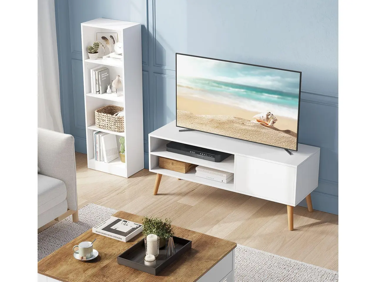 Billede 3 - TV-bord 120 cm hvid LTV120T46