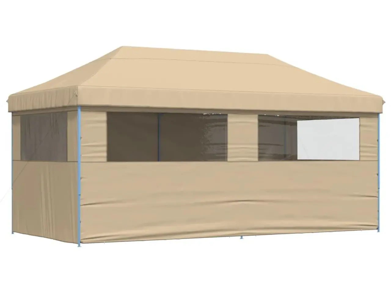 Billede 5 - Foldbart pop-up festtelt med 4 sidevægge beige