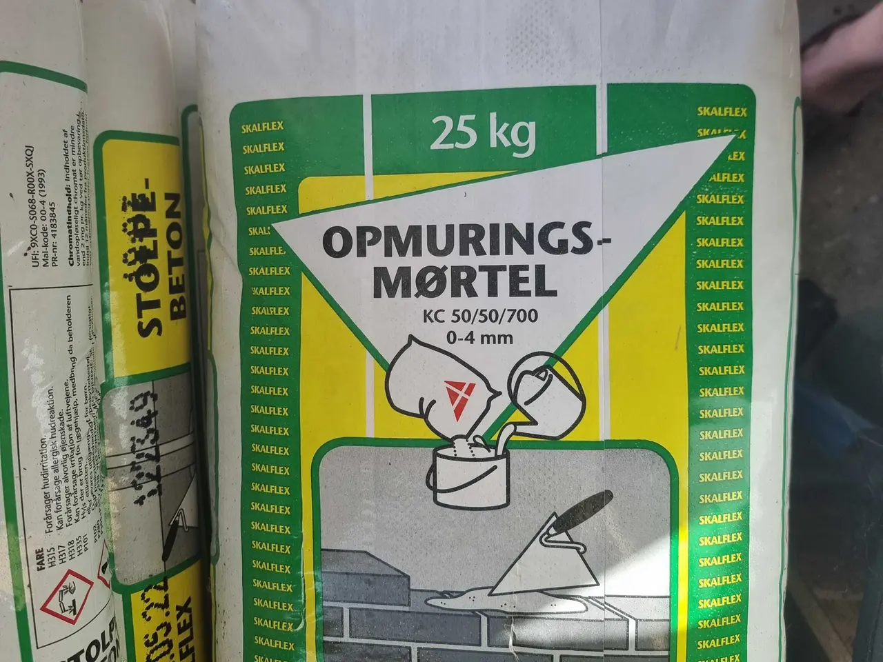 Billede 1 - Opmuringsmørtel. Skalflex