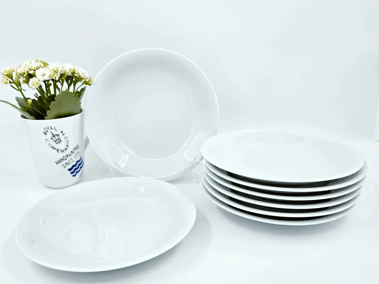 Billede 1 - Royal Copenhagen Hvid Tallerken Porcelæn 