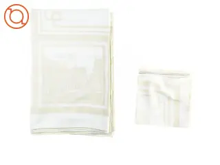 Damask dug og 7 x servietter (str. 120 x 180 og 37 x 37 en x dug)