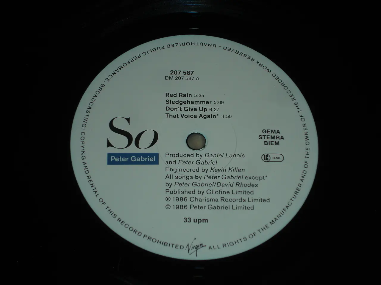 Billede 5 - (Sender gerne) Peter Gabriel – So