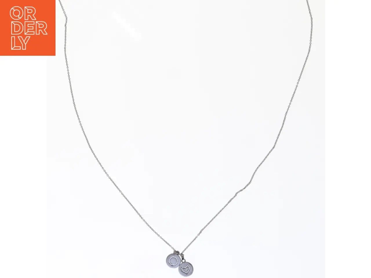 Billede 1 - Sølvhalskæde med vedhæng (str. 90 cm)