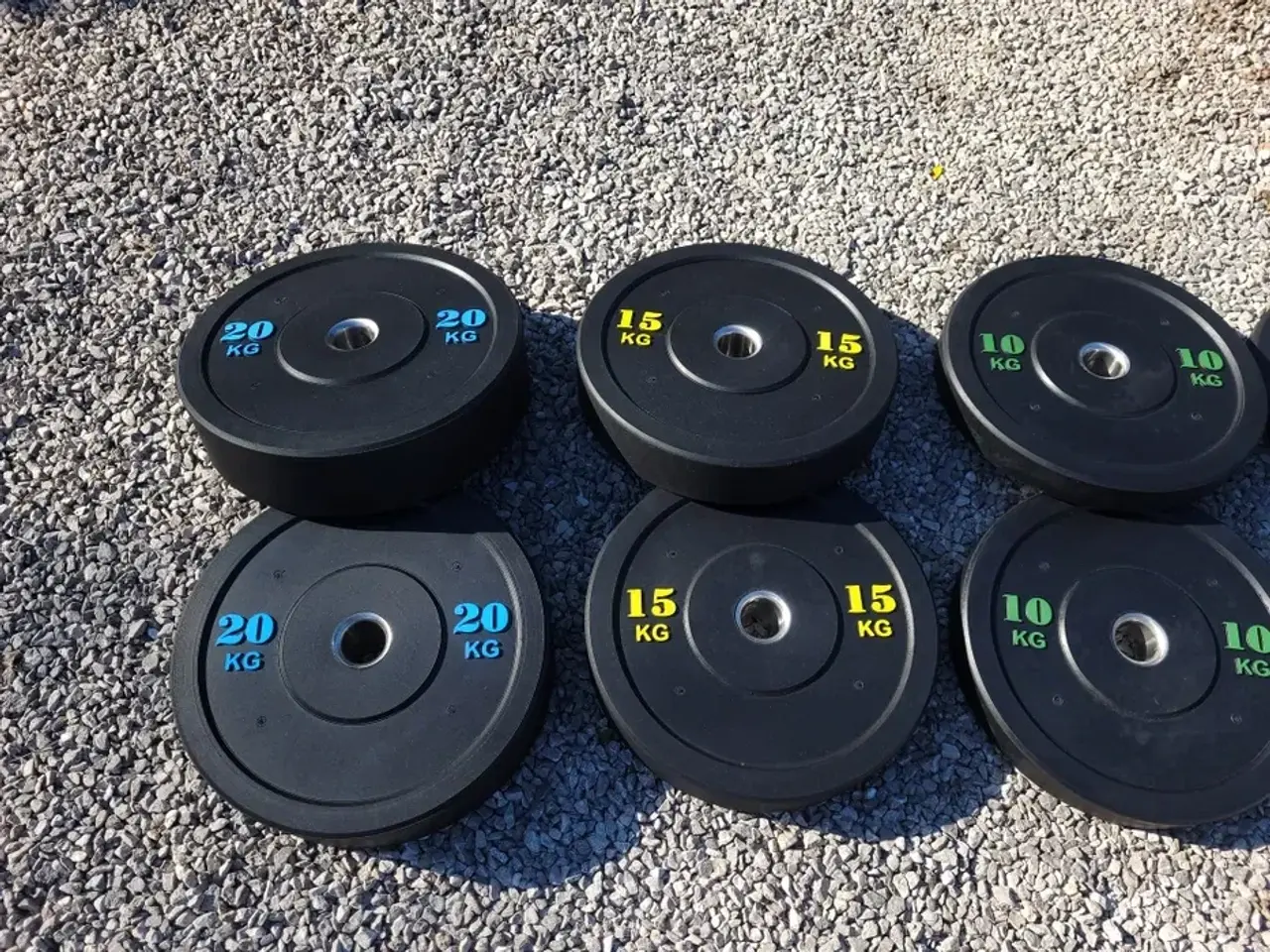 Billede 4 - Olimpic Stang Plus 100kg Bumper Plates