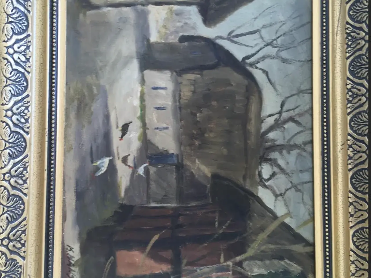 Billede 1 - Oliemaleri af K. Hansted – 39×30 cm  