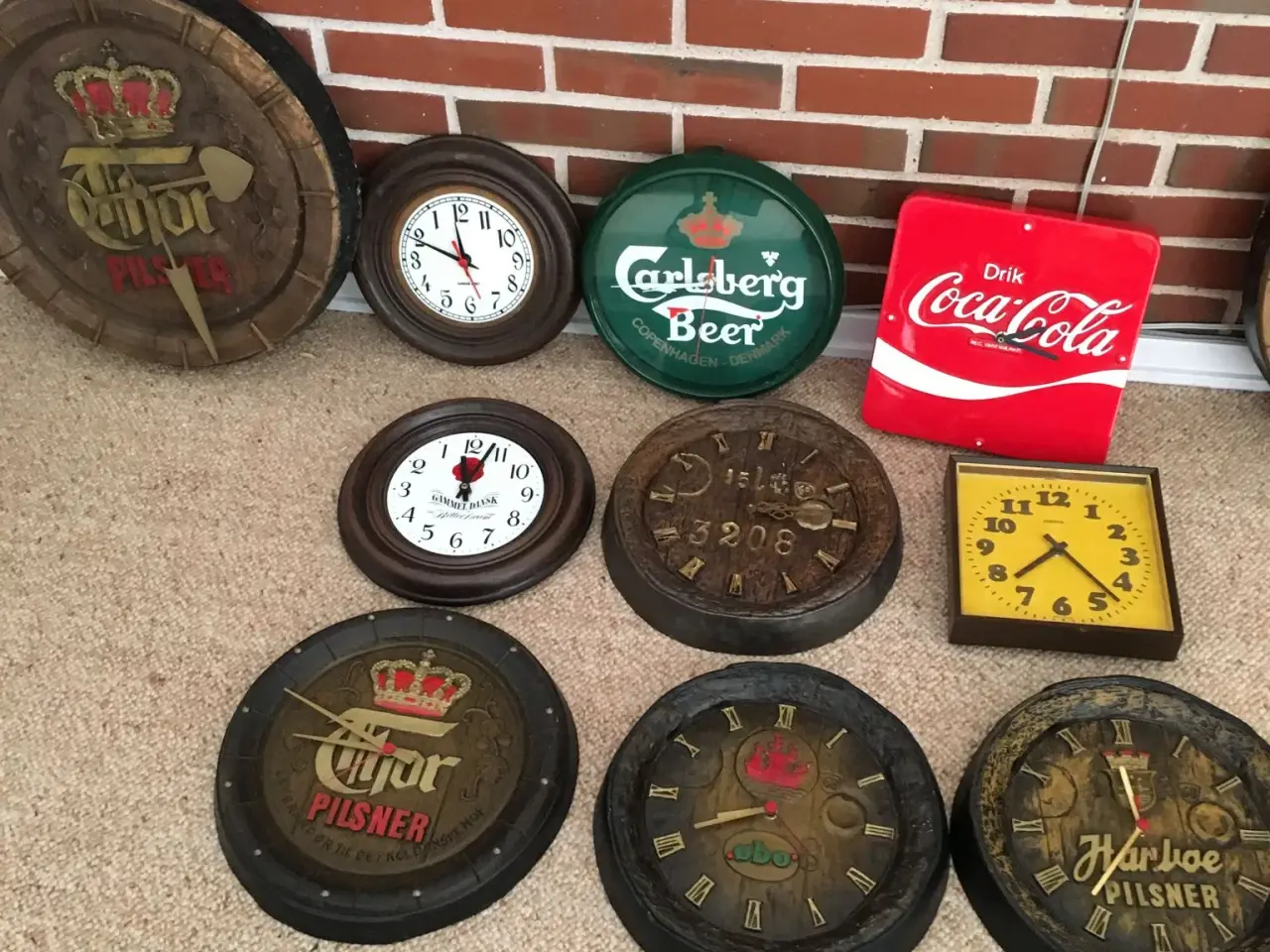 Billede 1 - Carlsberg og gul retro ur 