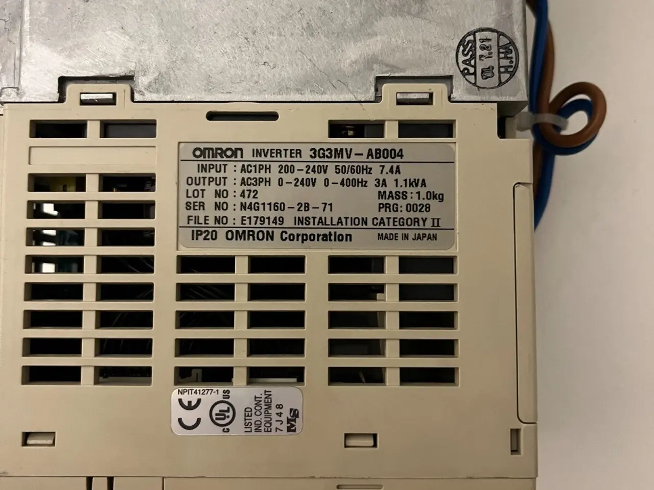 Billede 5 - Omron Varispeed V7 3G3MV-AB004 Inverter 200V -