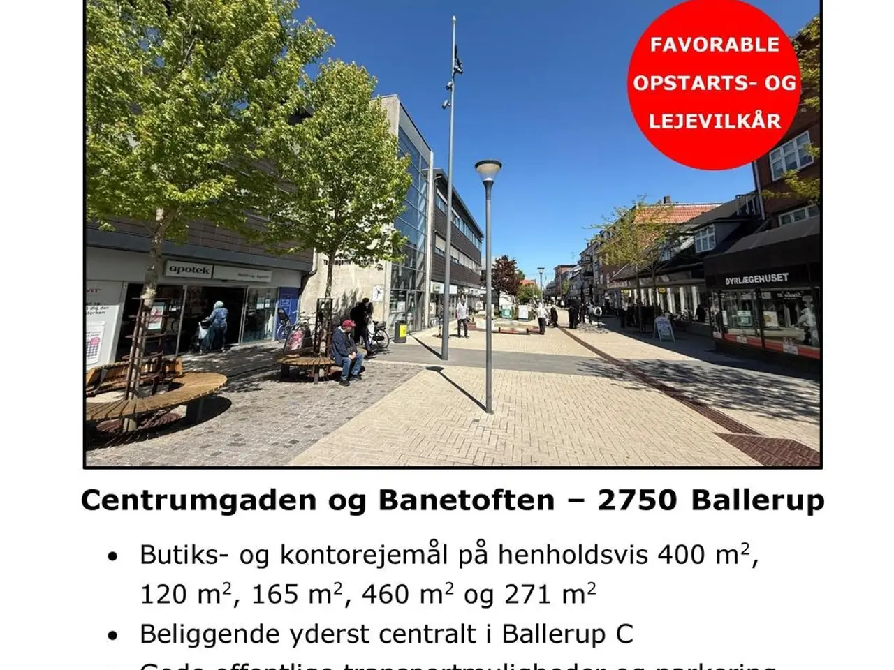 Billede 1 - BUTIKSLEJEMÅL PÅ CENTRUMGADEN OG BANETOFTEN UDLEJES