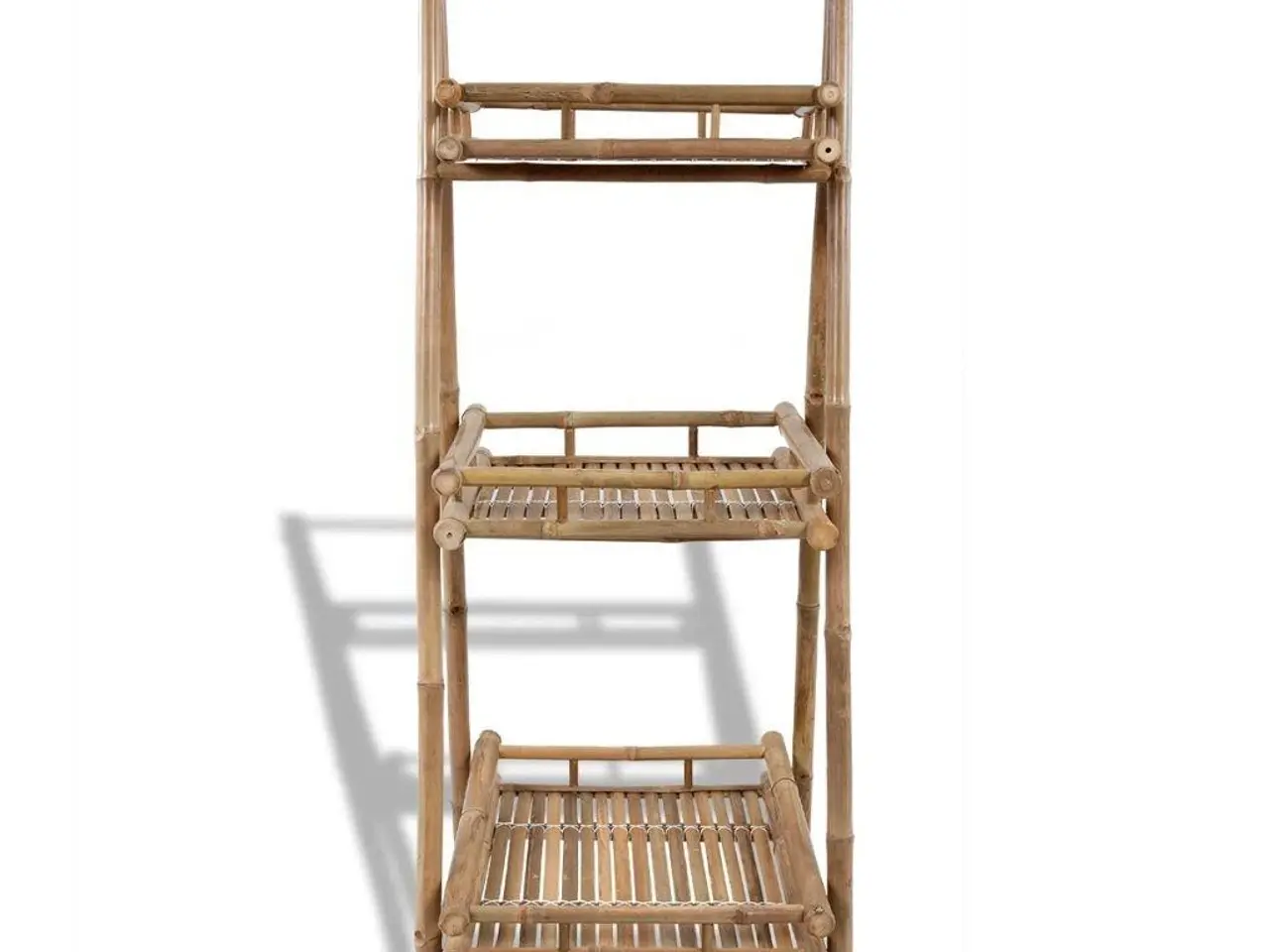 Billede 2 - Plantestativ i bambus med 3 niveauer - foldbart