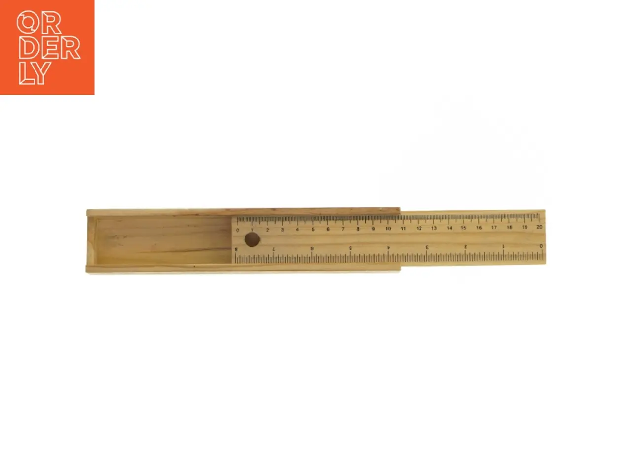 Billede 1 - Træ lineal med holder (str. 20 cm)