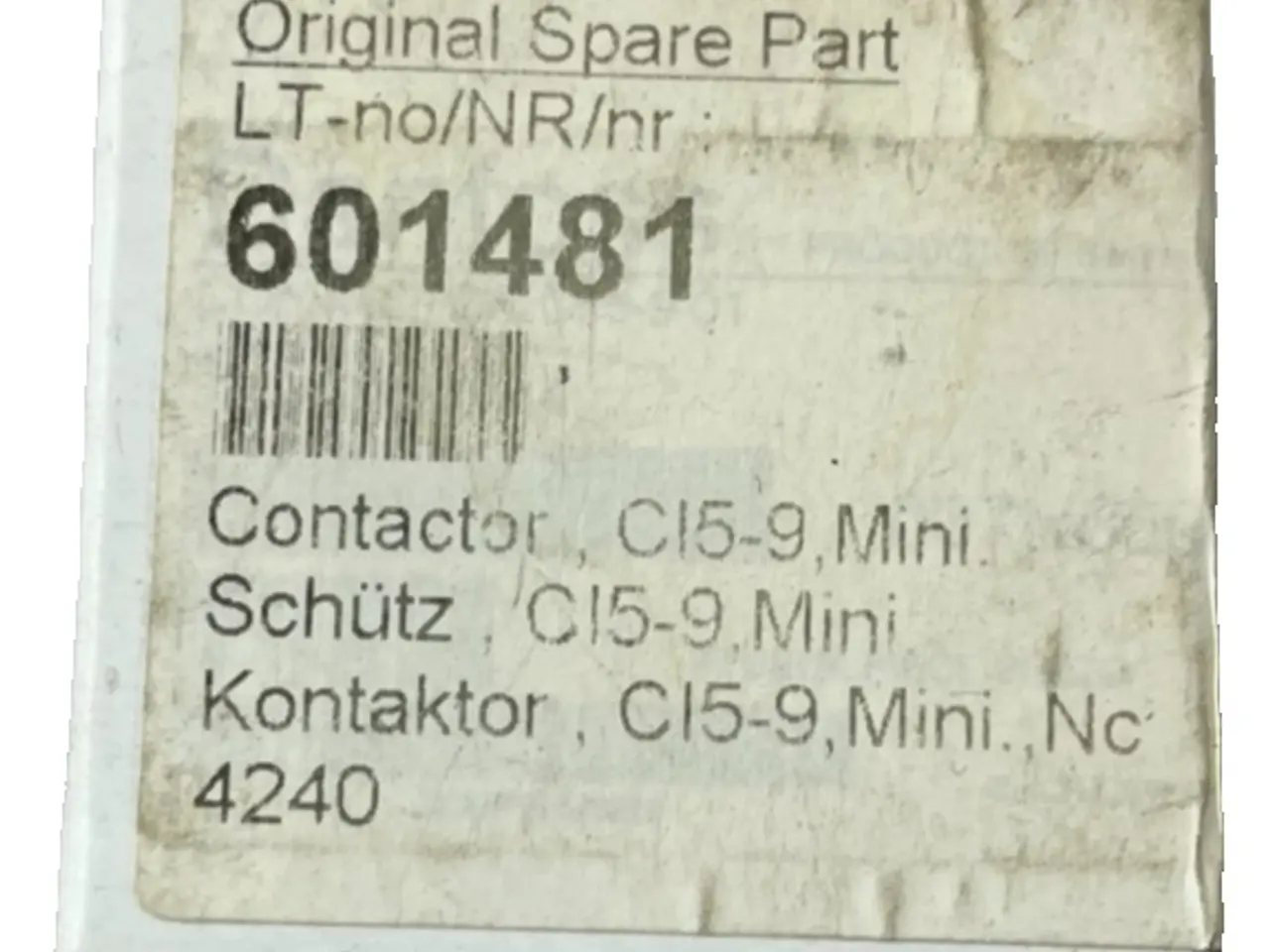 Billede 1 - CI5-9 Mini kontaktor Spare Part 601481 NC modul ny