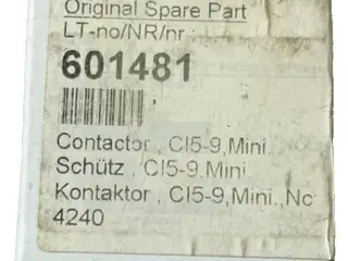 CI5-9 Mini kontaktor Spare Part 601481 NC modul ny