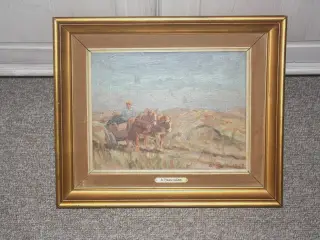 Oliemaleri A. Brandgård underskrift A.B.A 1959