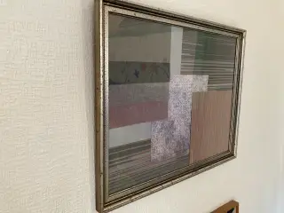 Indrammet stofcollage købt på bornholm