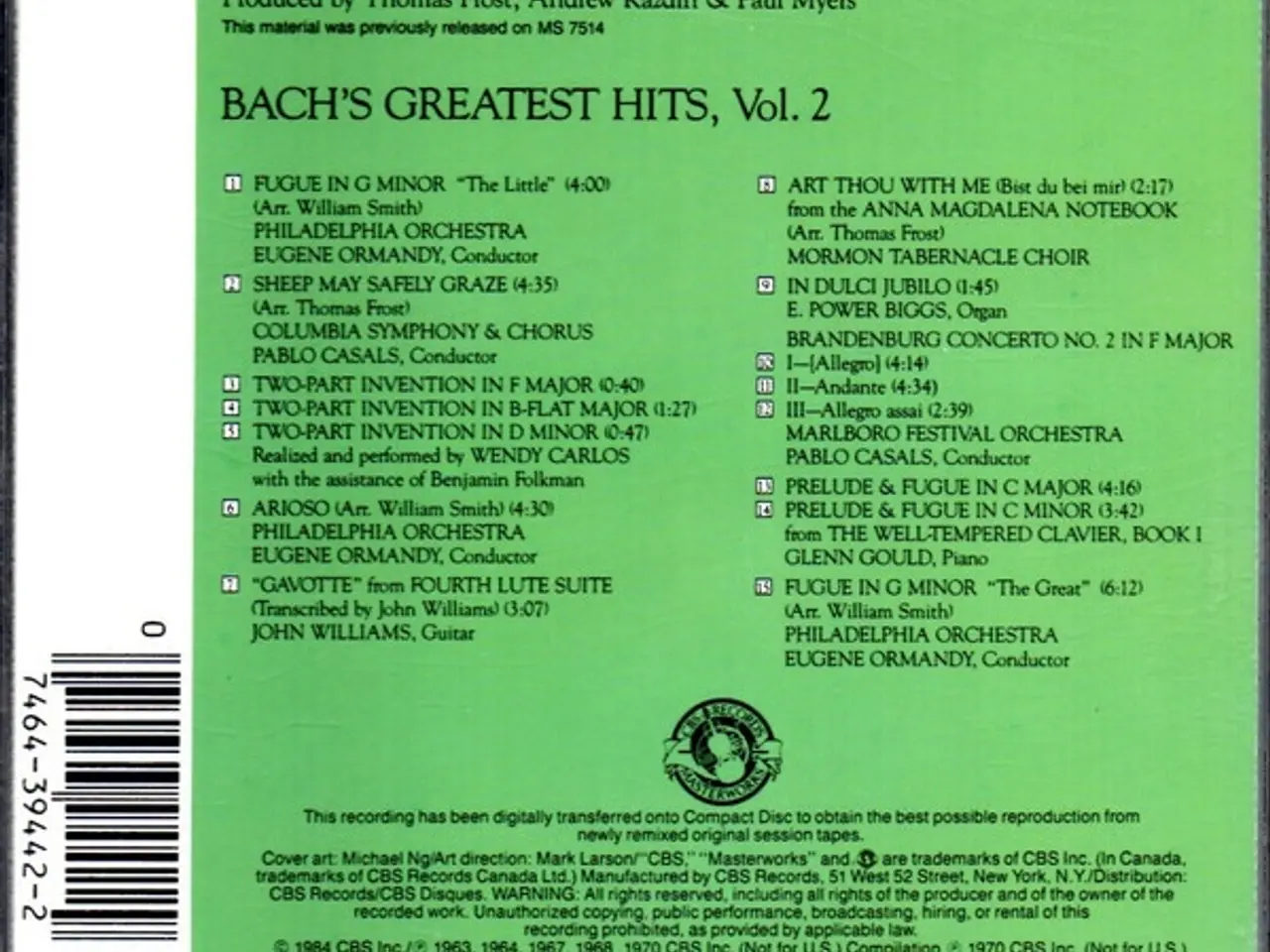 Billede 5 - Bach* – Bach's Greatest Hits Vol. 2 – CD