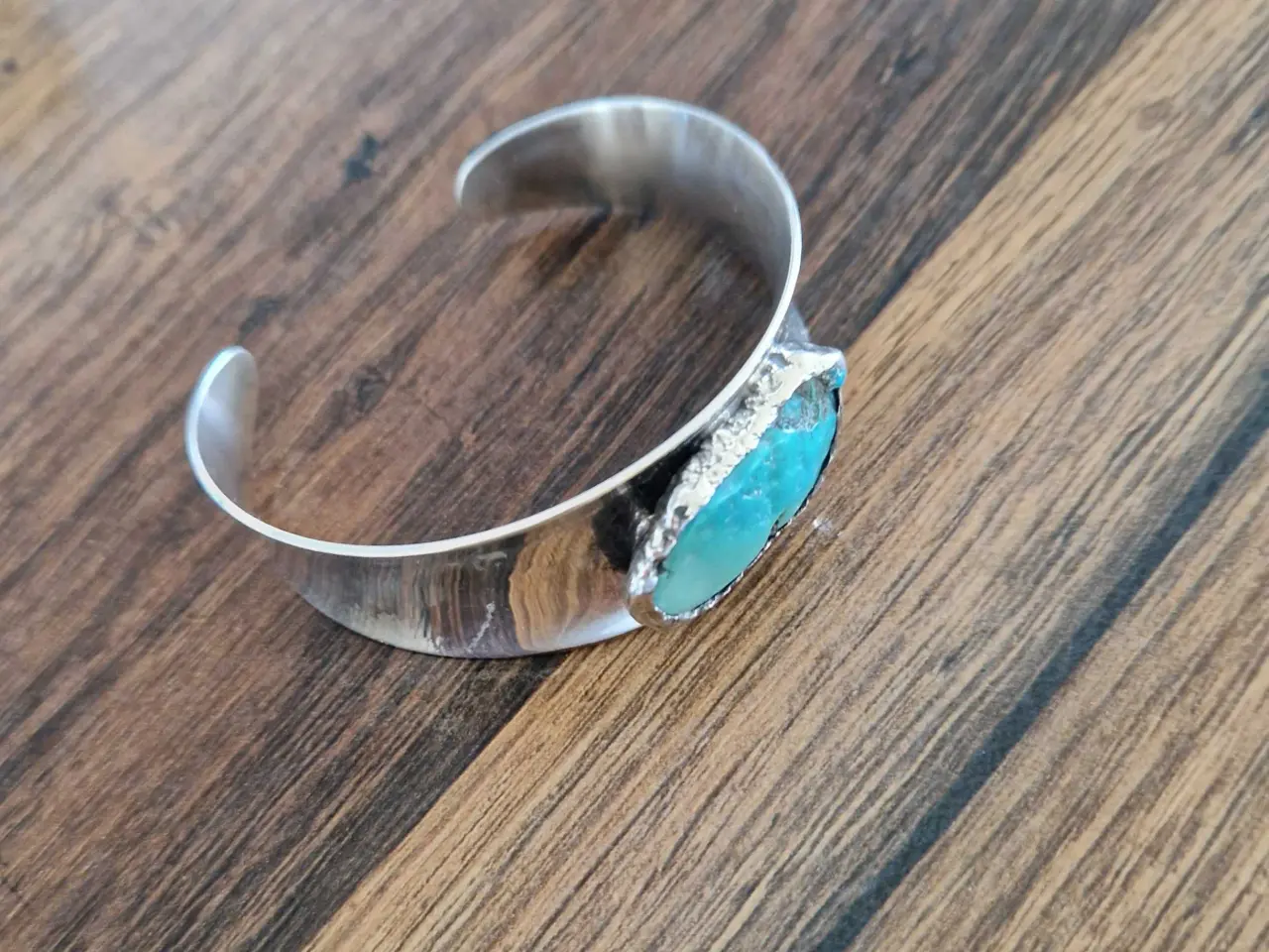 Billede 8 - Retro armring,forsølvet med turkis. Erik Dennung