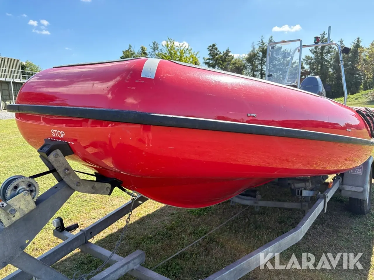 Billede 9 - MOB-båd med påhængsmotor & Brenderup bådtrailer