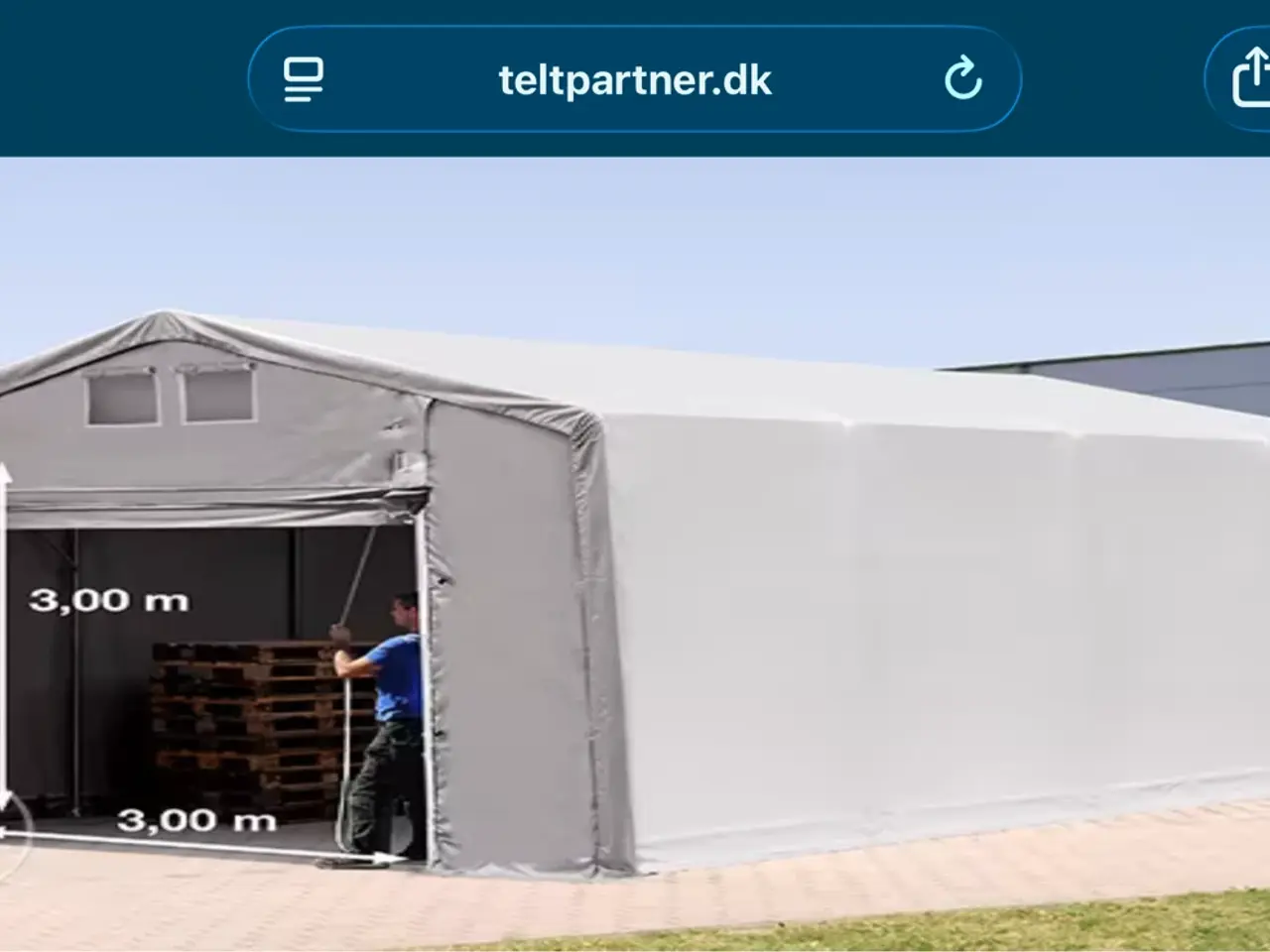 Billede 1 - Telthal 4x8 meter. 