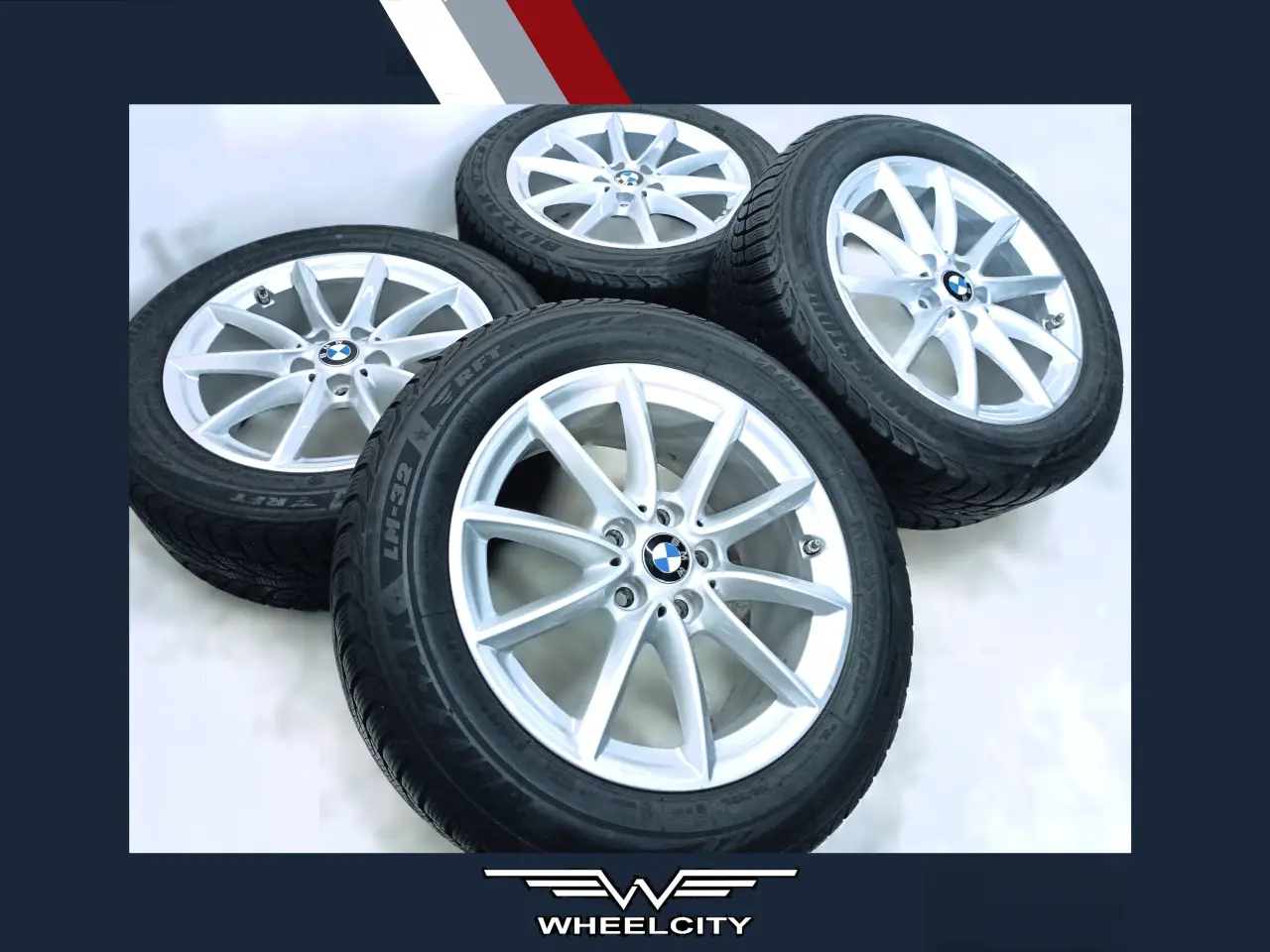 Billede 1 - 5x112 17" ET52 nav 66,6ø BMW vintersæt inkl.TPMS